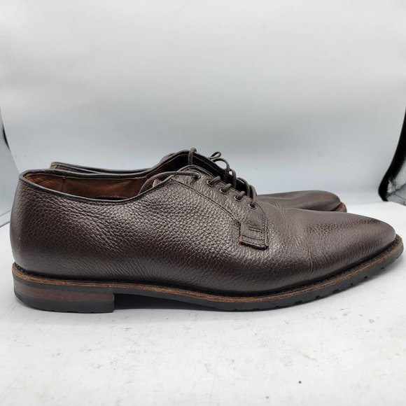Allen Edmonds San Marco Mens 11.5 Dark Brown Pebbled Leather Dress Shoes 5722